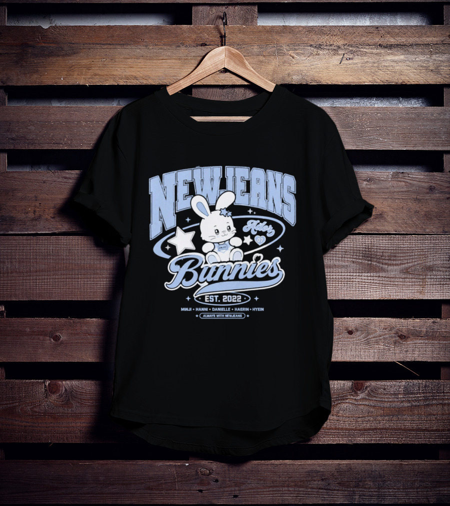 NewJeans Bunnies Est 2022 Haerin Minji Hanni Danielle Hyein Always With NewJeans T-Shirt