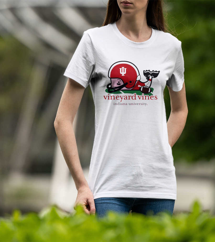 Indiana Hoosiers Football Whale Vineyard Vines Indiana University T-Shirt