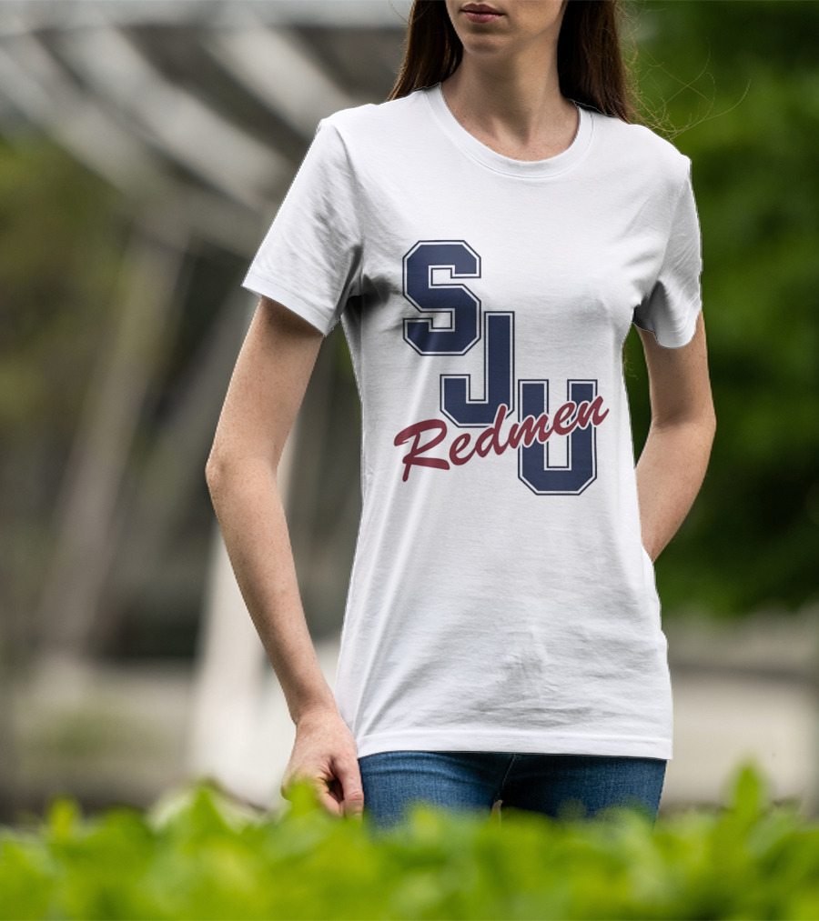 SJU Redmen Saint Johns University Vintage College Sports Memorabilia T-Shirt
