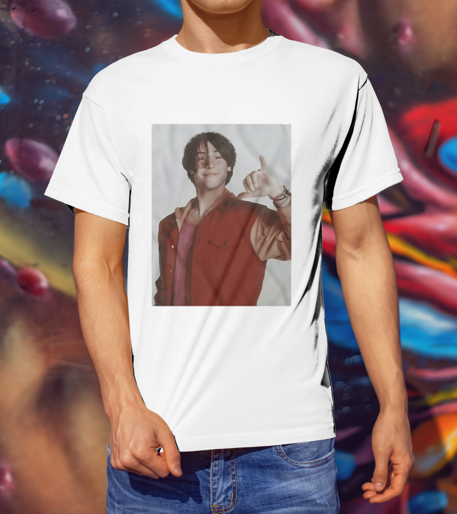 Keanu Reeves Hang Loose 90s Vintage Style Nostalgia Iconic Gesture T-Shirt