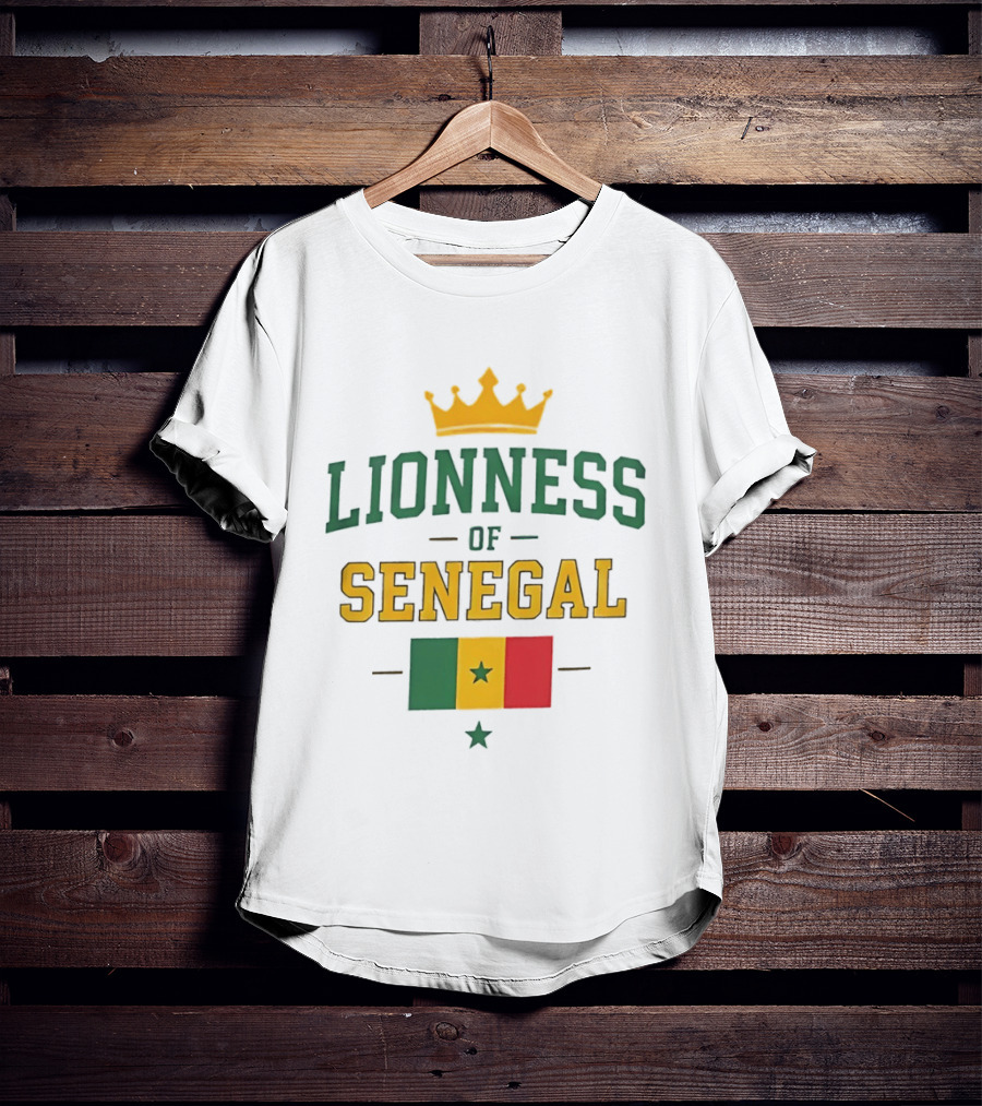 Lioness Of Senegal Flag Crown National T-Shirt