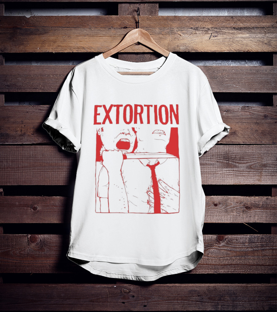 Extortion Throat Slit Dark Horror Red Grunge Aesthetic T-Shirt
