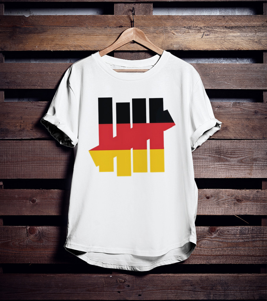 Germany Flag Undefeated Tally Marks Black Red Gold T-Shirt