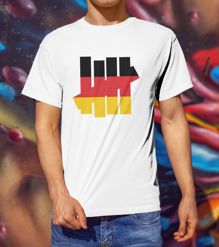 Germany Flag Undefeated Tally Marks Black Red Gold T-Shirt
