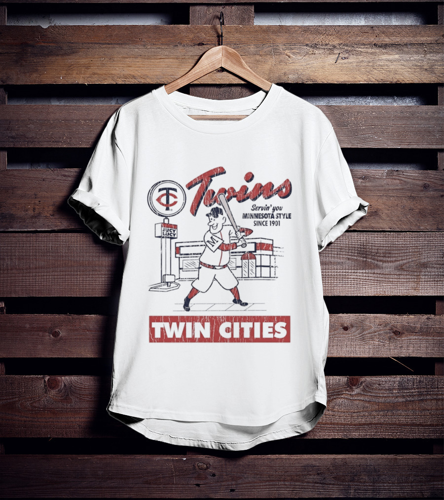 Twin Cities Twins Baseball Deli Arch Jucy Lucy T-Shirt