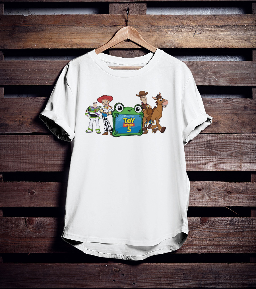 Toy Story 5 Jessie Buzz Woody Bullseye Disney Pixar Group T-Shirt
