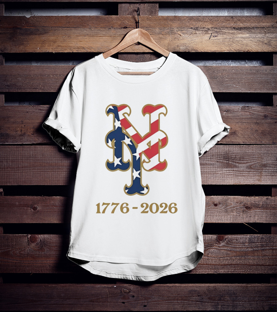 New York Mets MLB 1776 2026 250th Fourth Of July Patriotic T-Shirt