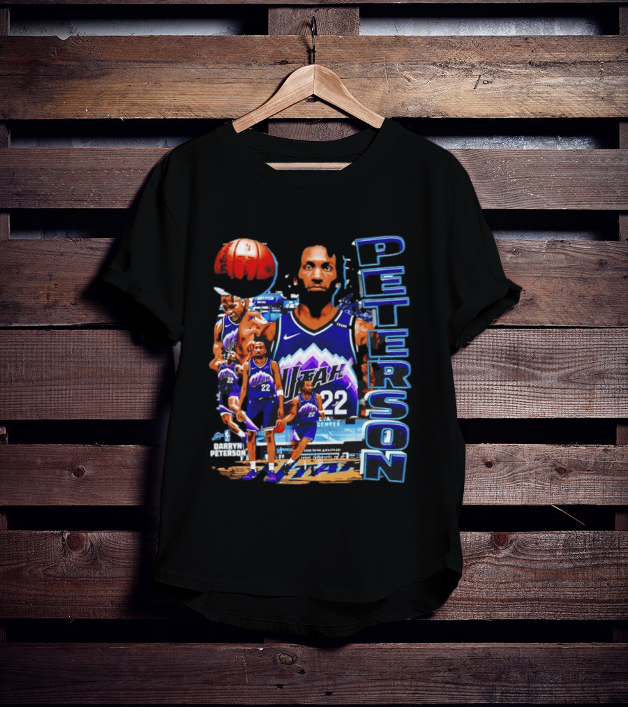Utah Jazz Darryn Peterson NBA Player Collage Peterson 22 T-Shirt