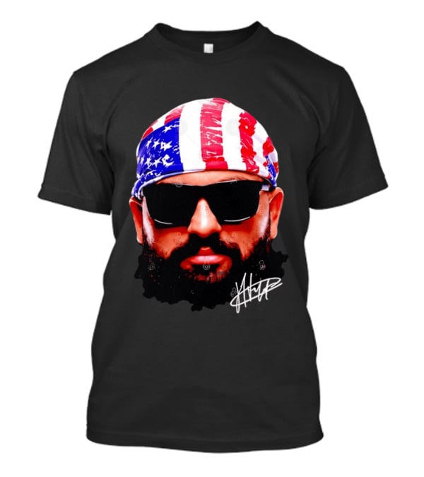 Josh Hokit American Flag Bandana UFC Signature T-Shirt