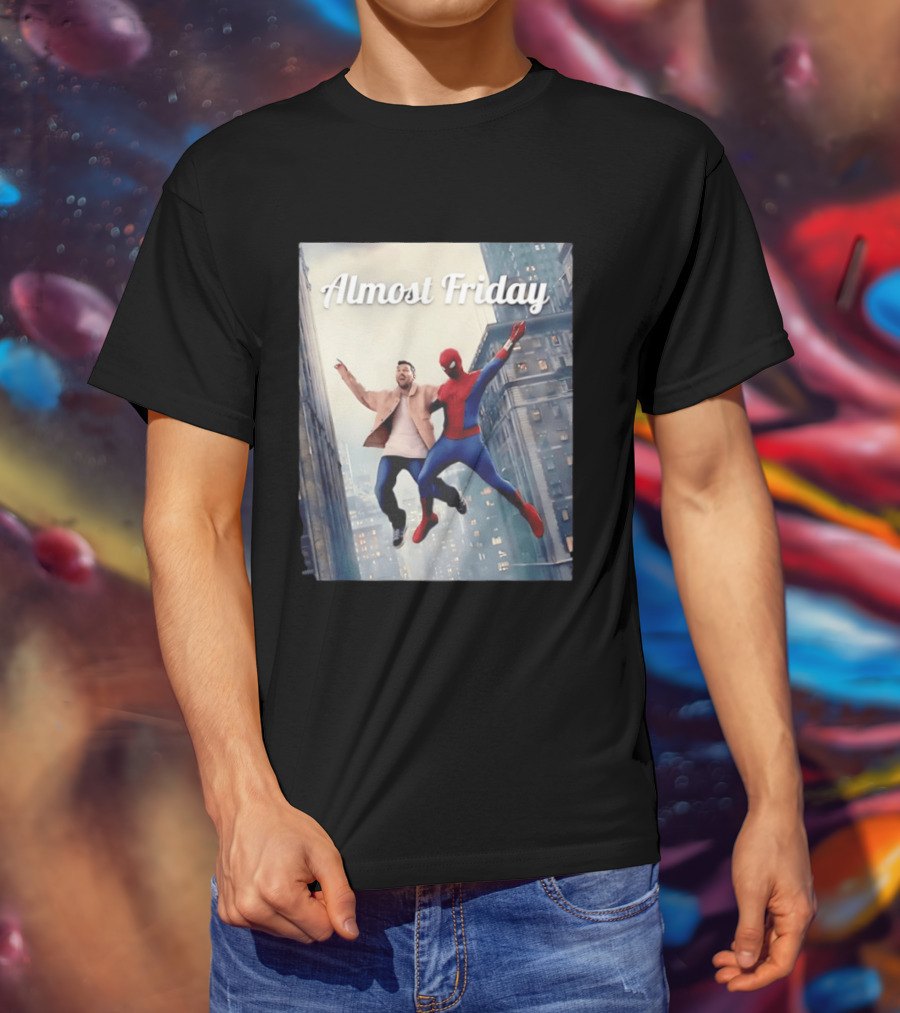 Almost Friday Lionel Messi Spider Man Cityscape Adventure T-Shirt