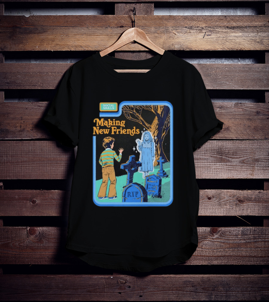 Social Skills Making New Friends Ghost RIP T-Shirt