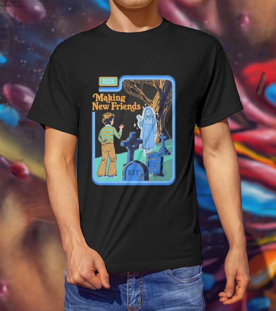 Social Skills Making New Friends Ghost RIP T-Shirt