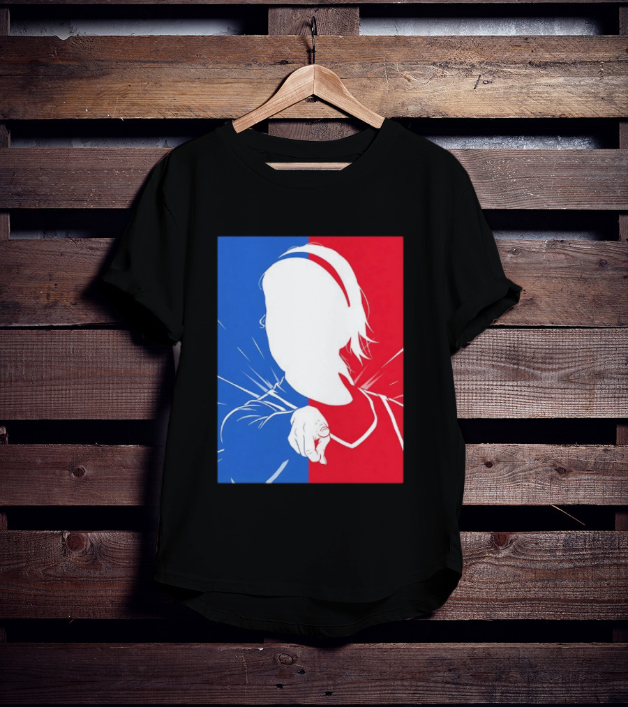 Sophie Cunningham Indiana Fever WNBA Player Silhouette Blue Red T-Shirt