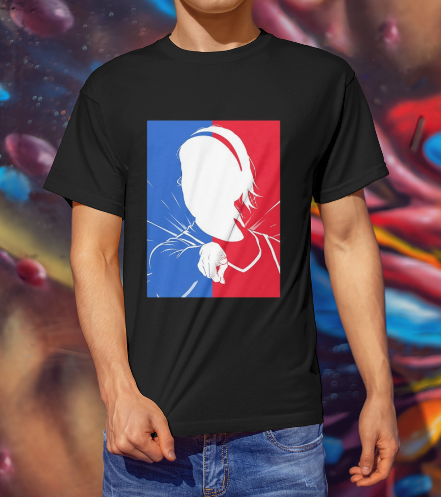 Sophie Cunningham Indiana Fever WNBA Player Silhouette Blue Red T-Shirt