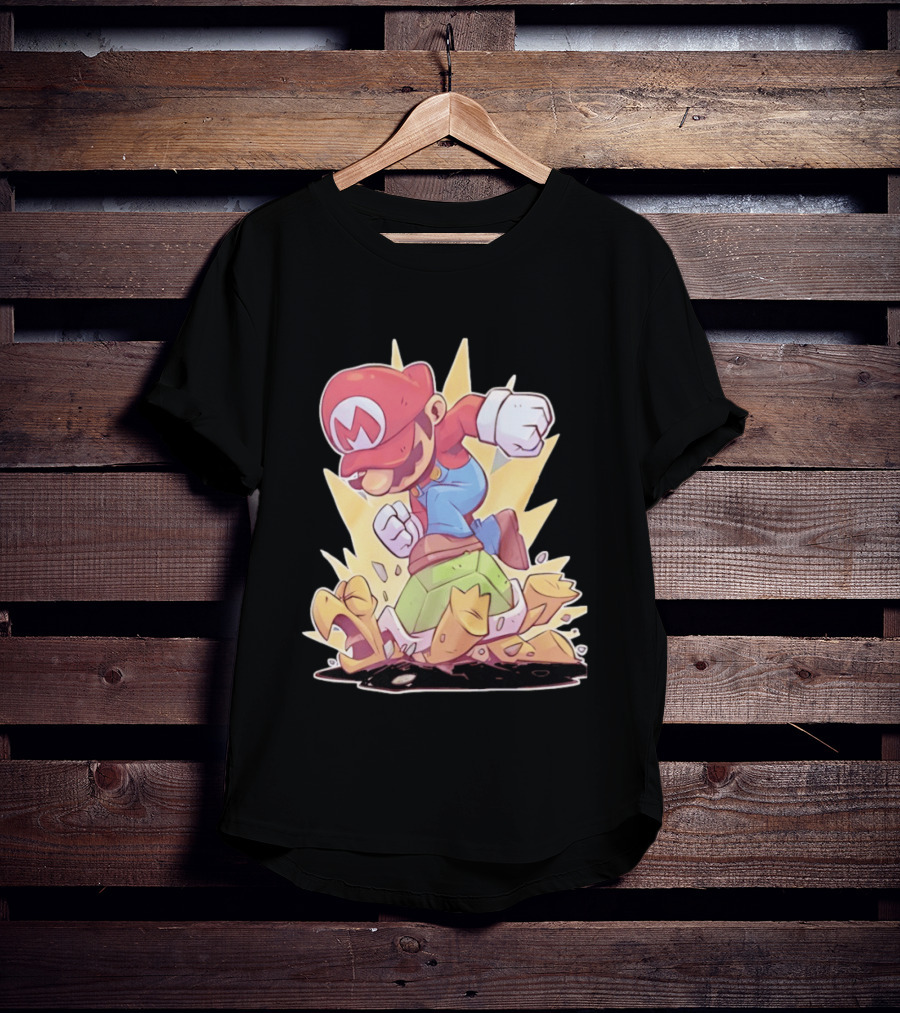Super Mario Koopa Troopa Smash Stomp Action T-Shirt