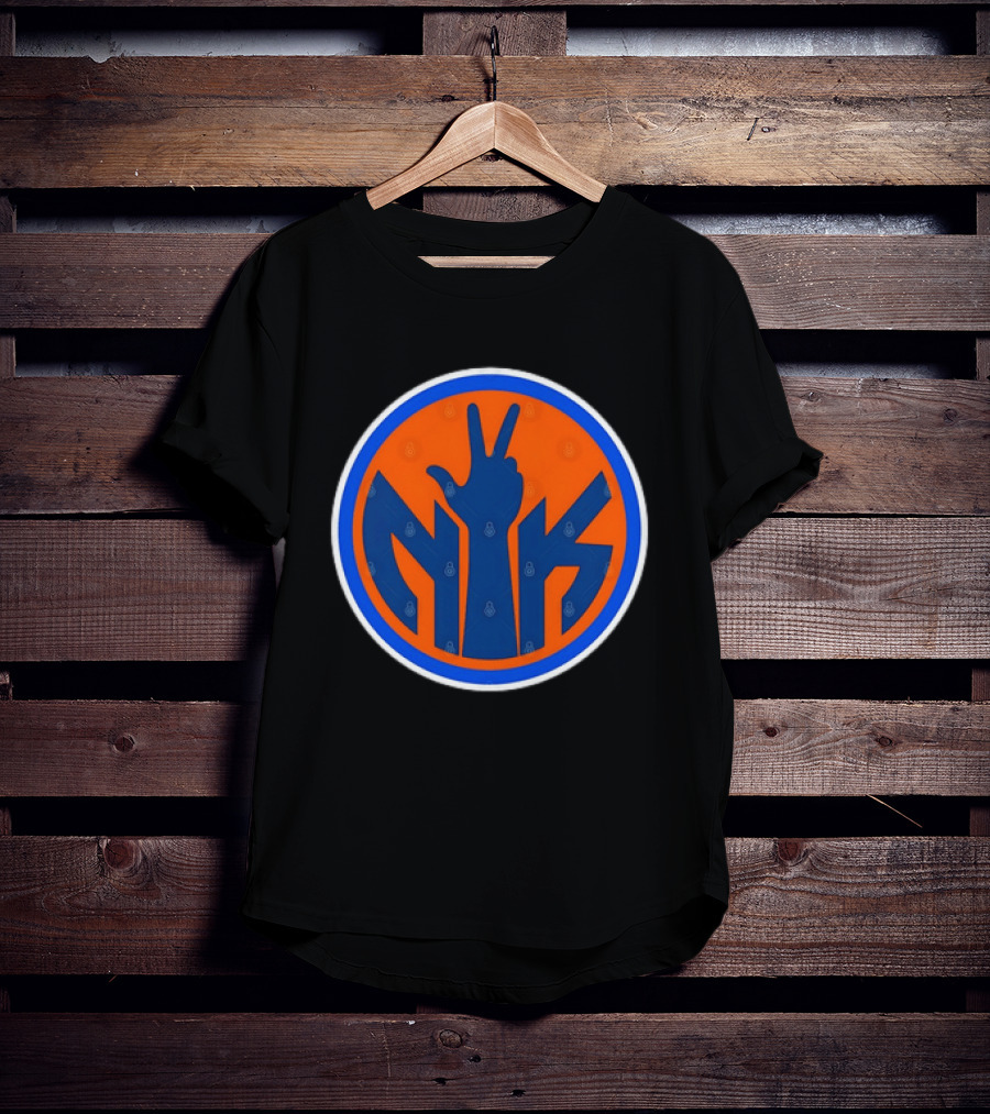 New York Knicks NK Hand Sign Peace Gesture NBA Fan T-Shirt