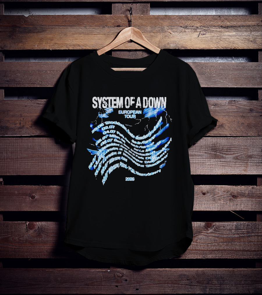 System Of A Down 2026 European Tour Dates UK Poland France Italy Switzerland T-Shirt