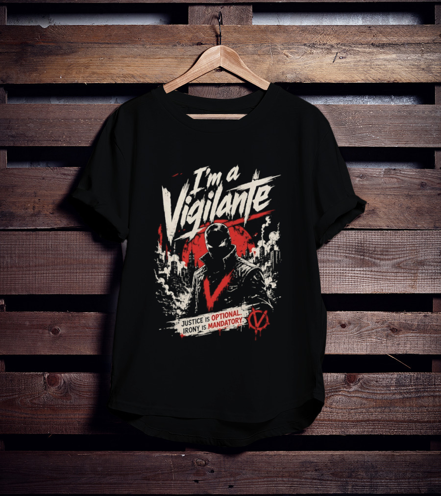 I'm A Vigilante Justice Optional Irony Mandatory V For Vendetta T-Shirt