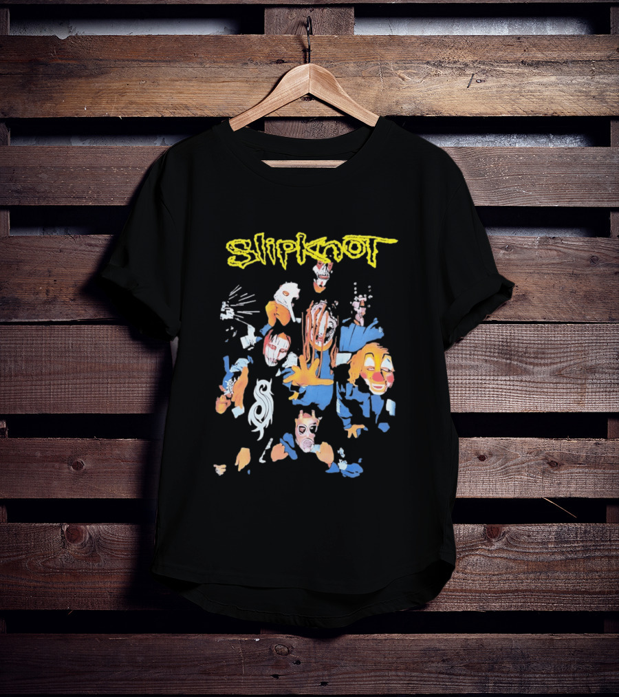 Slipknot Band Members Iowa Era Self Titled Debut Album Masks T-Shirt
