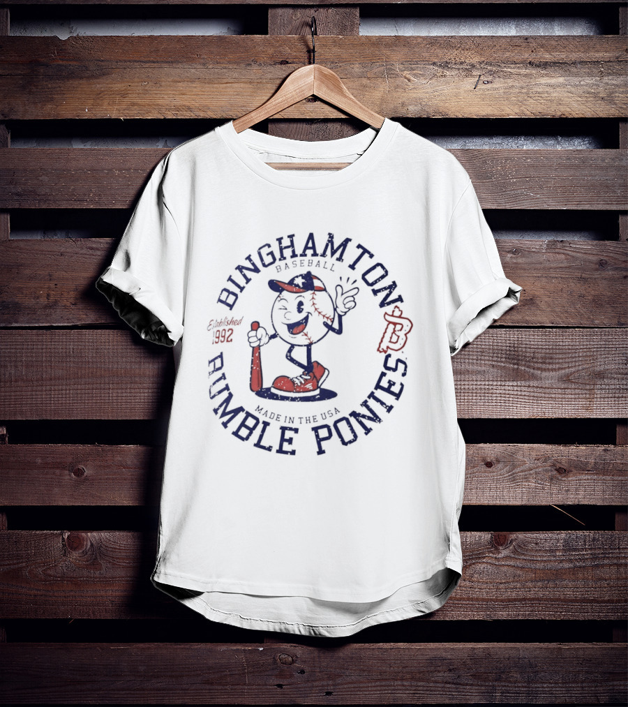 Binghamton Rumble Ponies Baseball Made In The USA Fourth Of July America's 250th Celebration T-Shirt