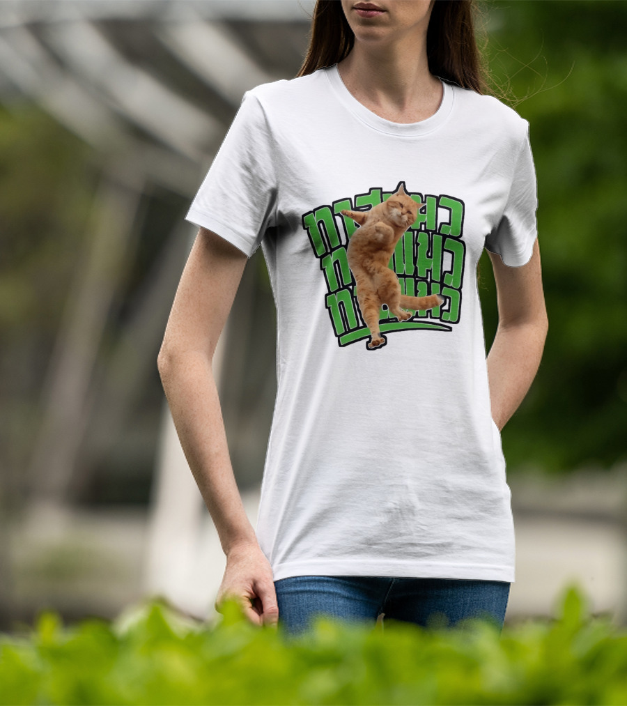 Cat Martial Arts Dance Hebrew T-Shirt
