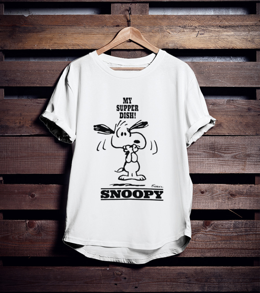 Snoopy My Supper Dish Peanuts Charlie Brown T-Shirt