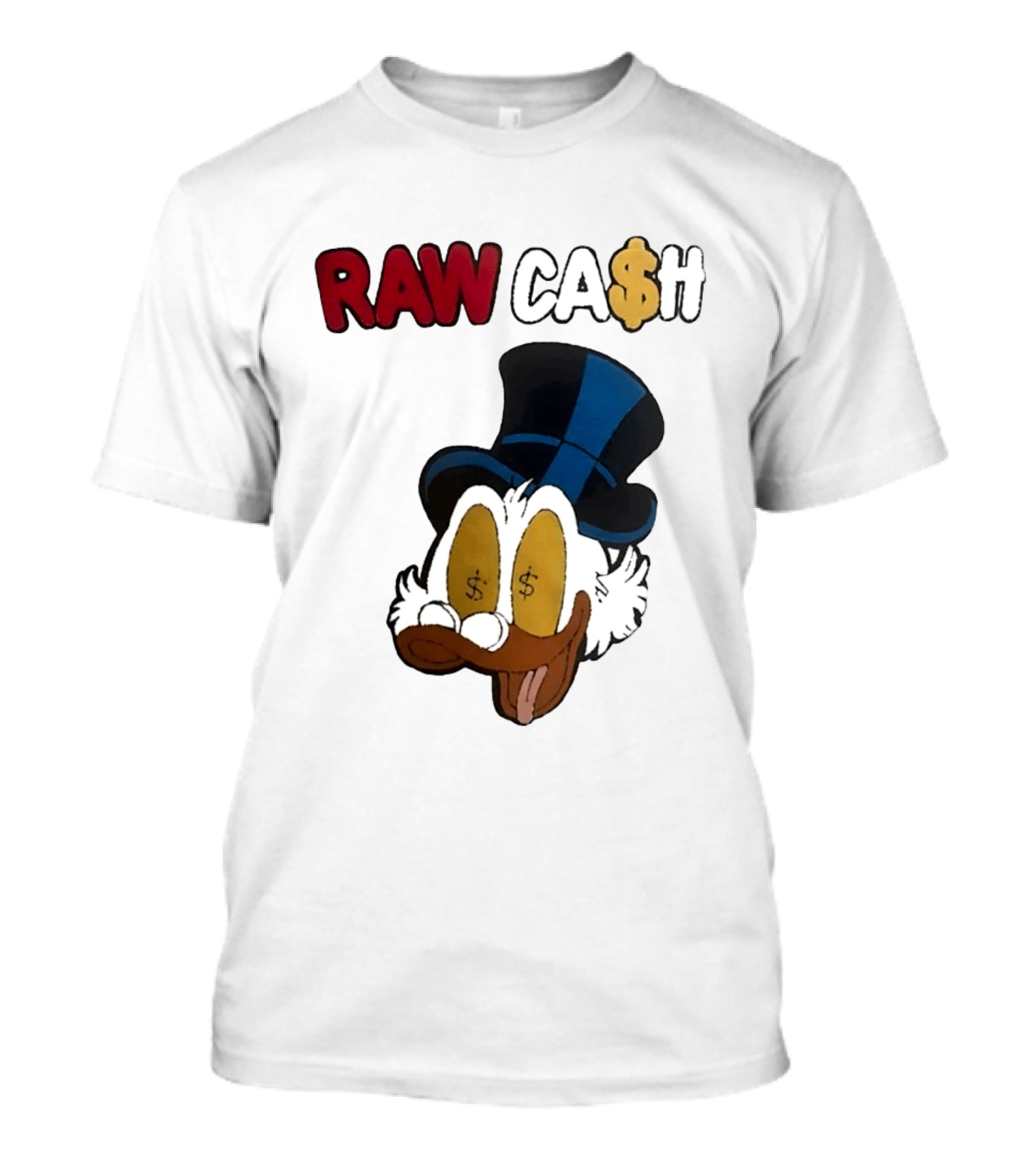RAW CA$H Duck Eyes Dollar Sign Hat T-Shirt