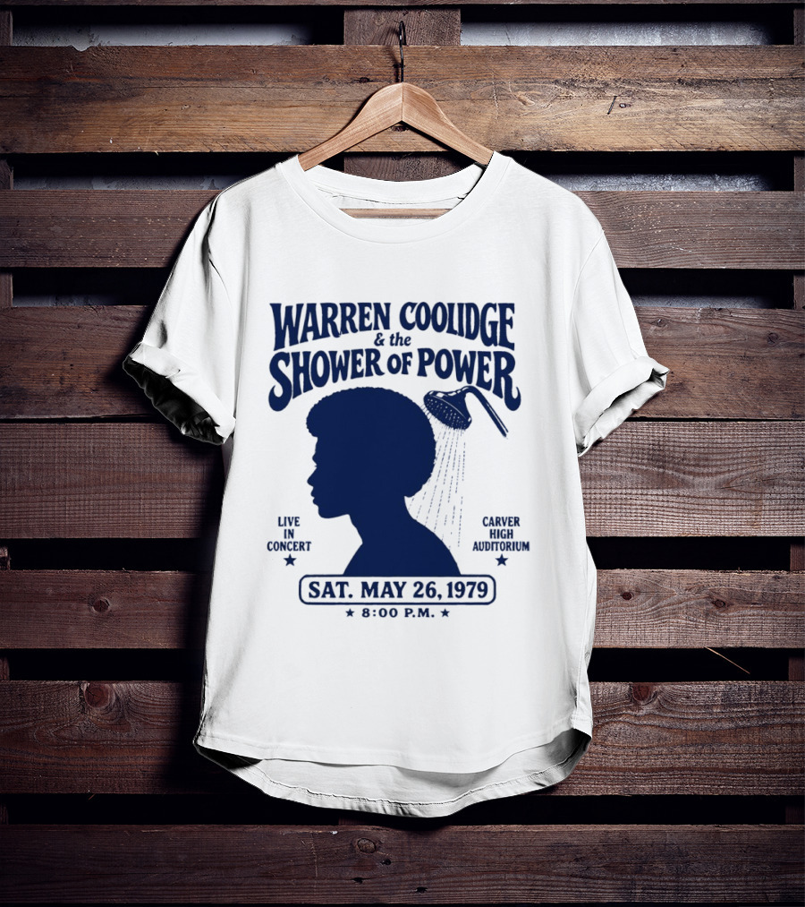 Warren Coolidge & The Shower Of Power Live In Concert Carver High Auditorium Sat May 26 1979 8:00 P.M. T-Shirt