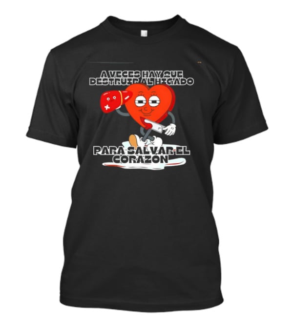 A Veces Hay Que Destruir Al Higado Para Salvar El Corazon Heart With Boxing Gloves Tropical Death T-Shirt
