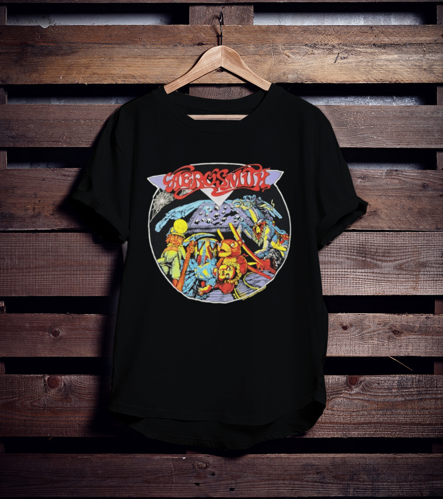 Aerosmith 1979 Production Bootleg Rock Band Vintage Comic T-Shirt