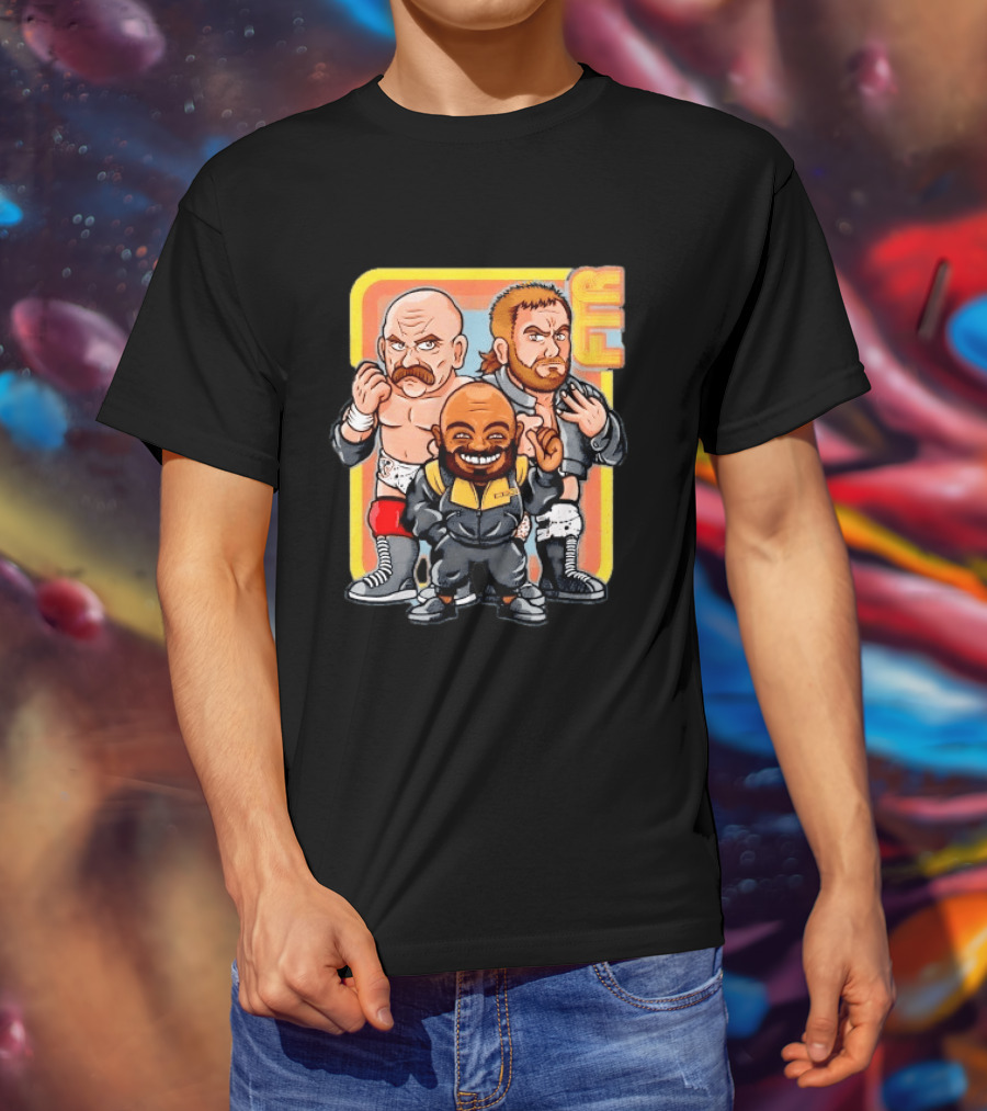 AEW Big Stoke FTR Wrestling Stable Cartoon Characters T-Shirt