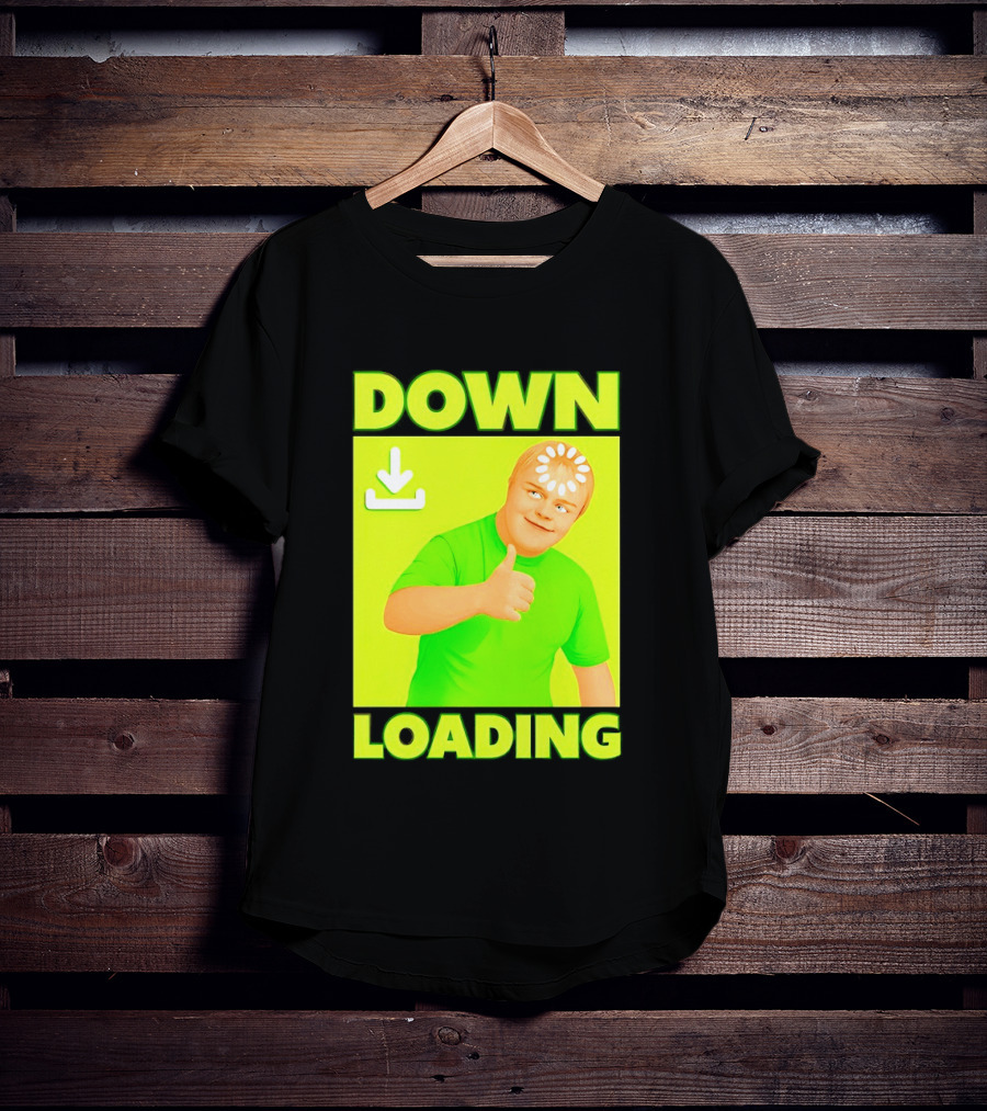 Down Loading Thumbs Up Meme Humorous Internet Guy T-Shirt
