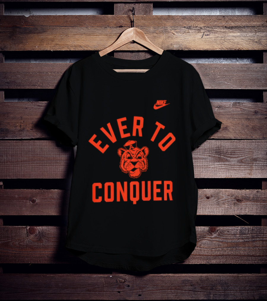 Auburn Tigers Ever To Conquer Tiger Face Nike Swoosh T-Shirt