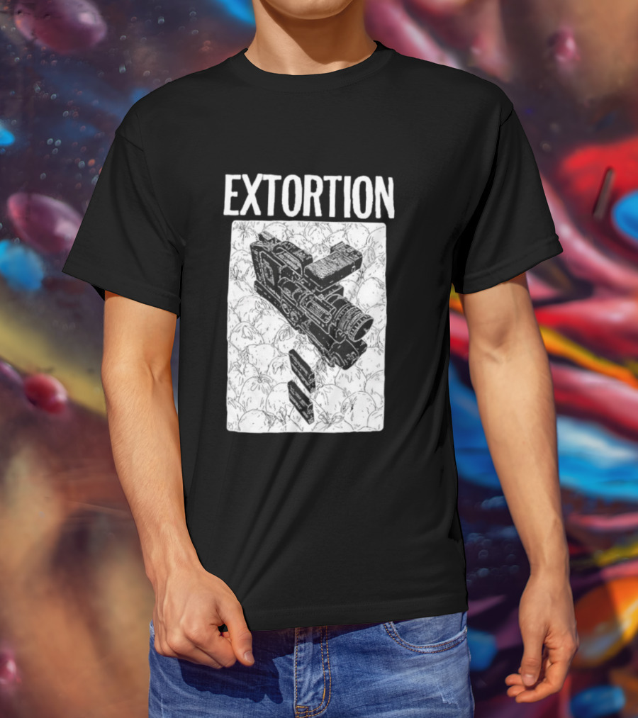 Extortion Band Video Camera Hardcore Punk T-Shirt