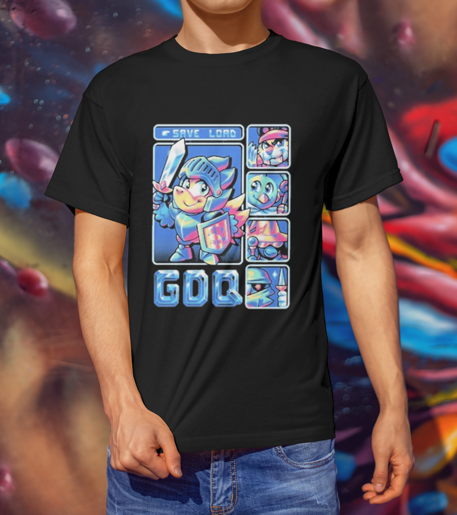 Fangamer GDQ Quick Quest Save Load Knight Adventure Characters T-Shirt