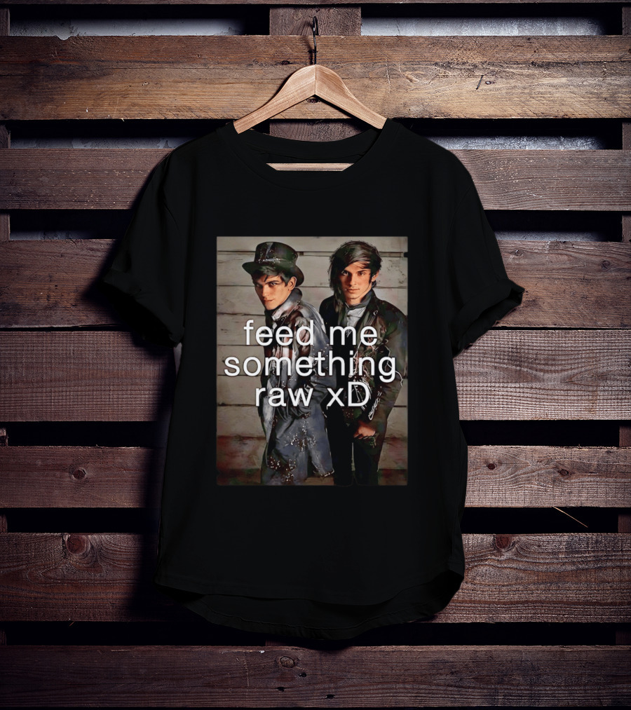 Feed Me Something Raw XD Goth Vampire Duo Steampunk T-Shirt