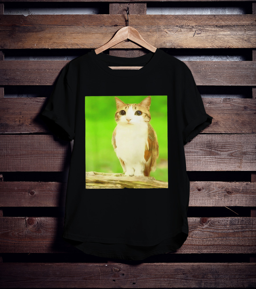 Cat Owl Hybrid Animal Mashup Creature Fusion T-Shirt