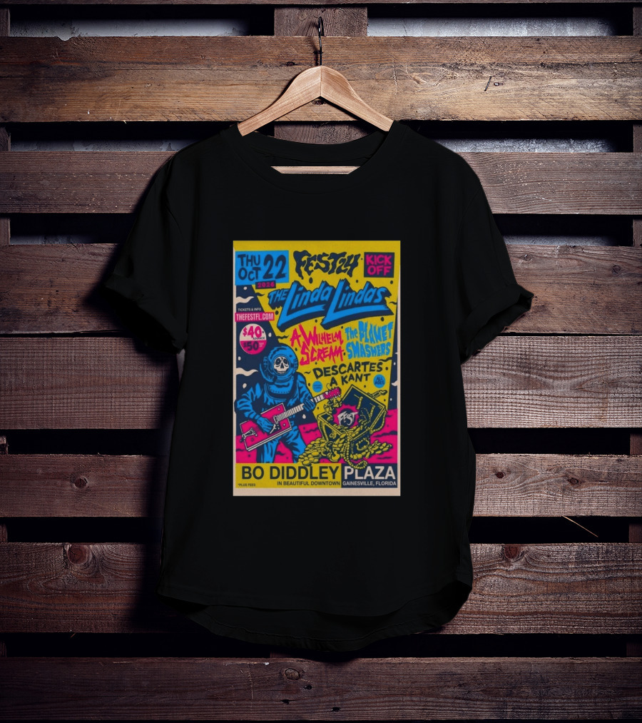 FEST 24 Kick Off 2026 The Linda Lindas Bo Diddley Plaza Gainesville Florida T-Shirt
