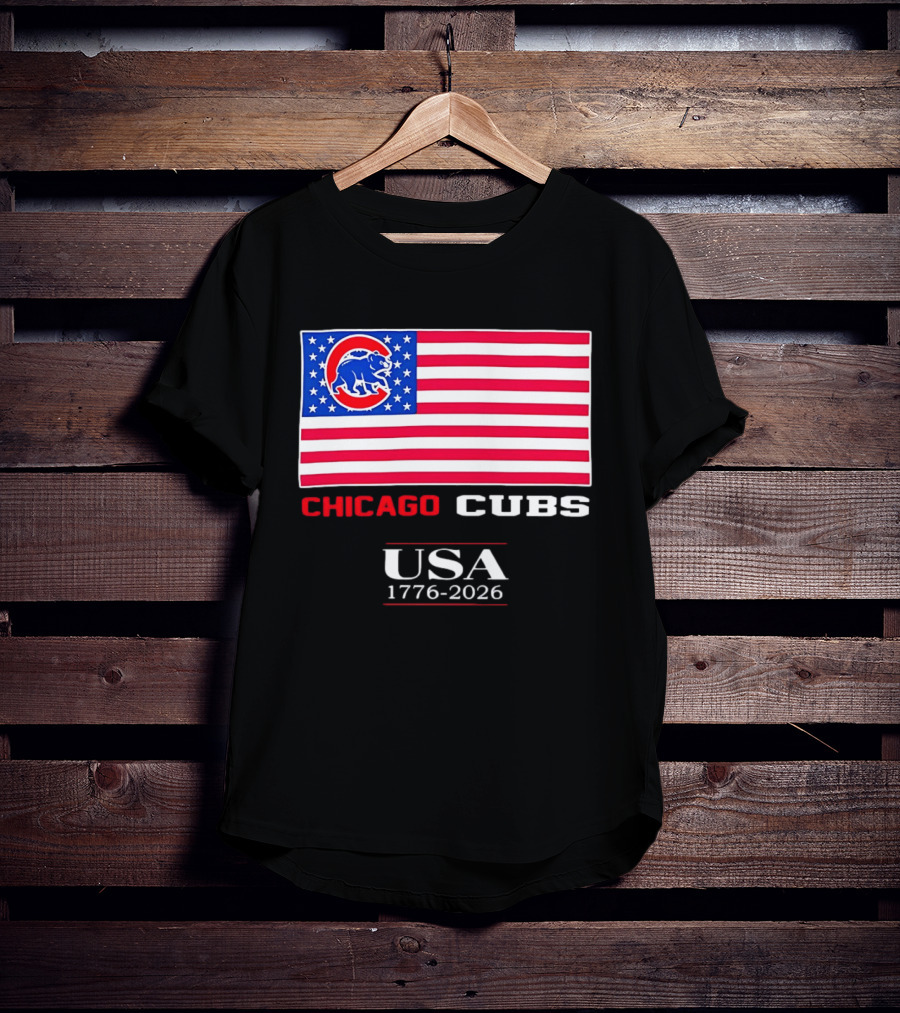 Chicago Cubs USA Flag 1776 2026 Celebration T-Shirt