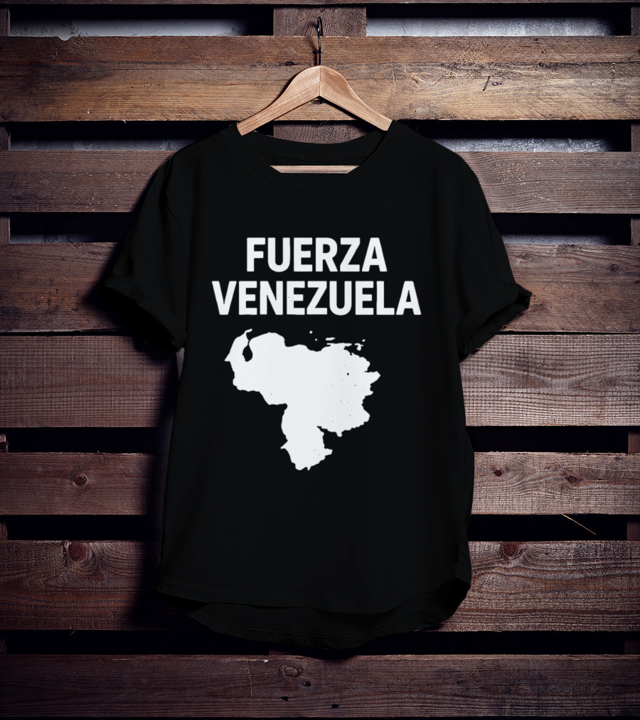 Fuerza Venezuela Map Silhouette Strength Message T-Shirt