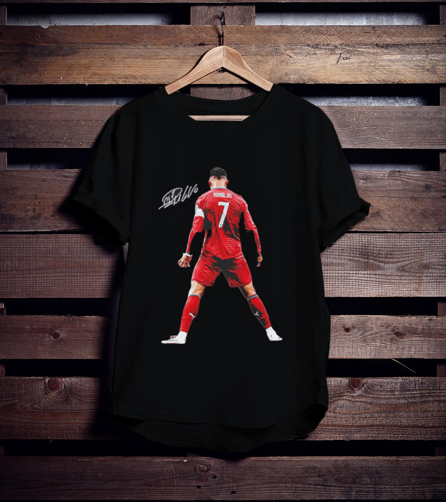 Cristiano Ronaldo Number 7 Portugal National Team Signature T-Shirt