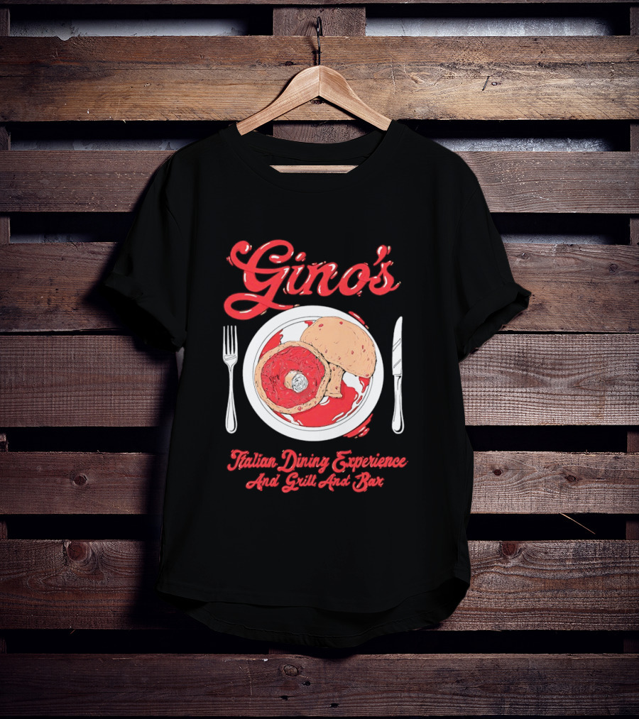 Gino's Italian Dining Experience And Grill And Bar Food Plate T-Shirt