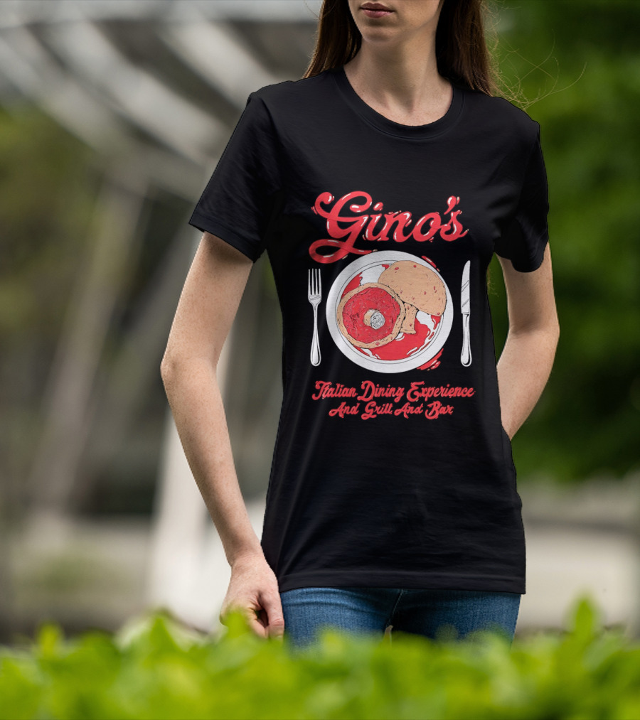 Gino's Italian Dining Experience And Grill And Bar Food Plate T-Shirt