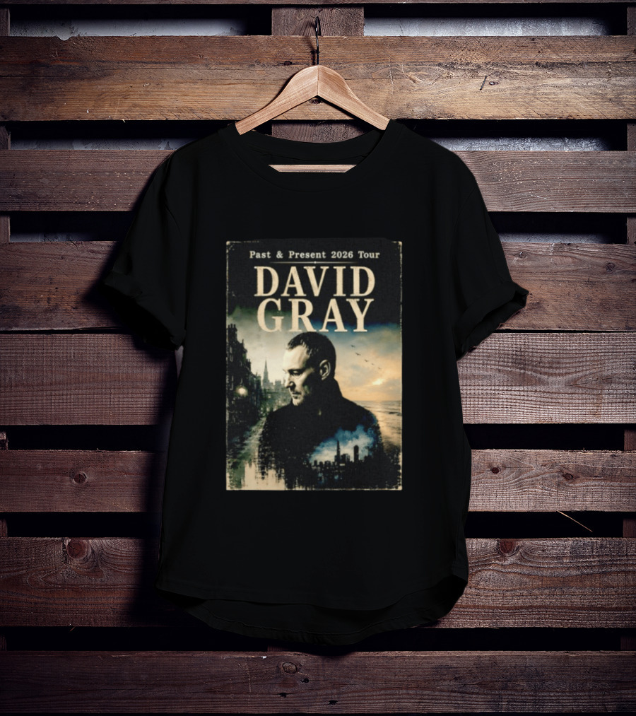 David Gray Past And Present 2026 Tour Cityscape T-Shirt
