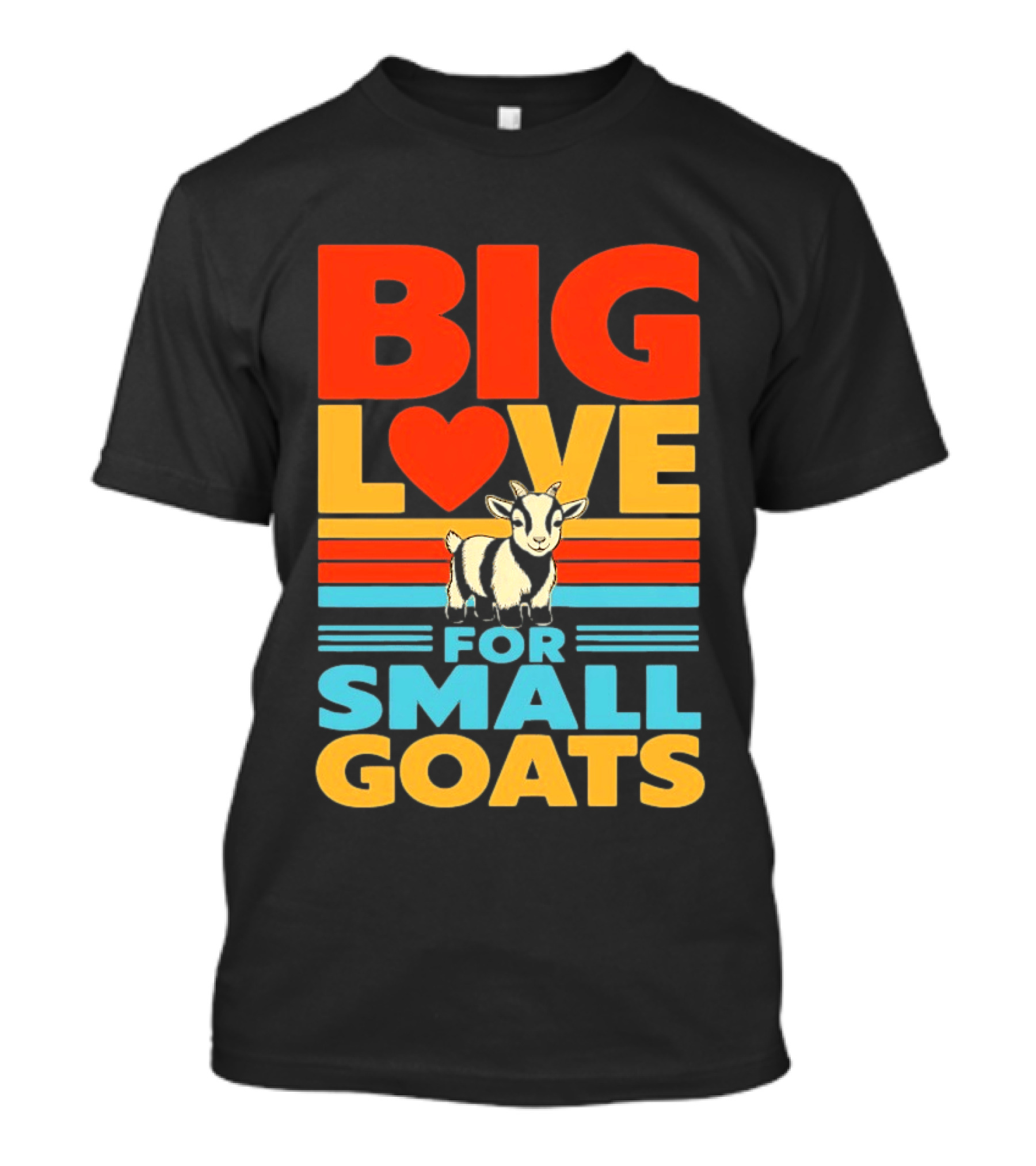 Big Love Heart For Small Goats Cute Animal T-Shirt