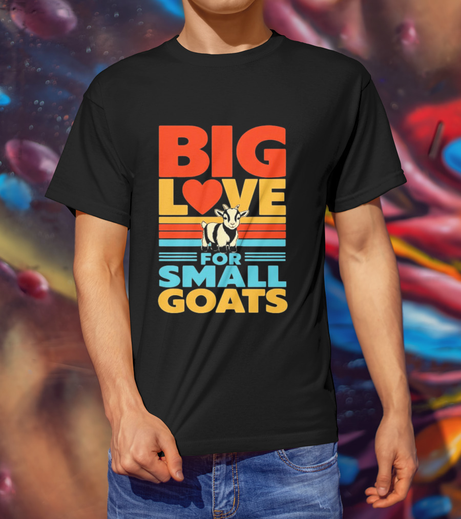 Big Love Heart For Small Goats Cute Animal T-Shirt