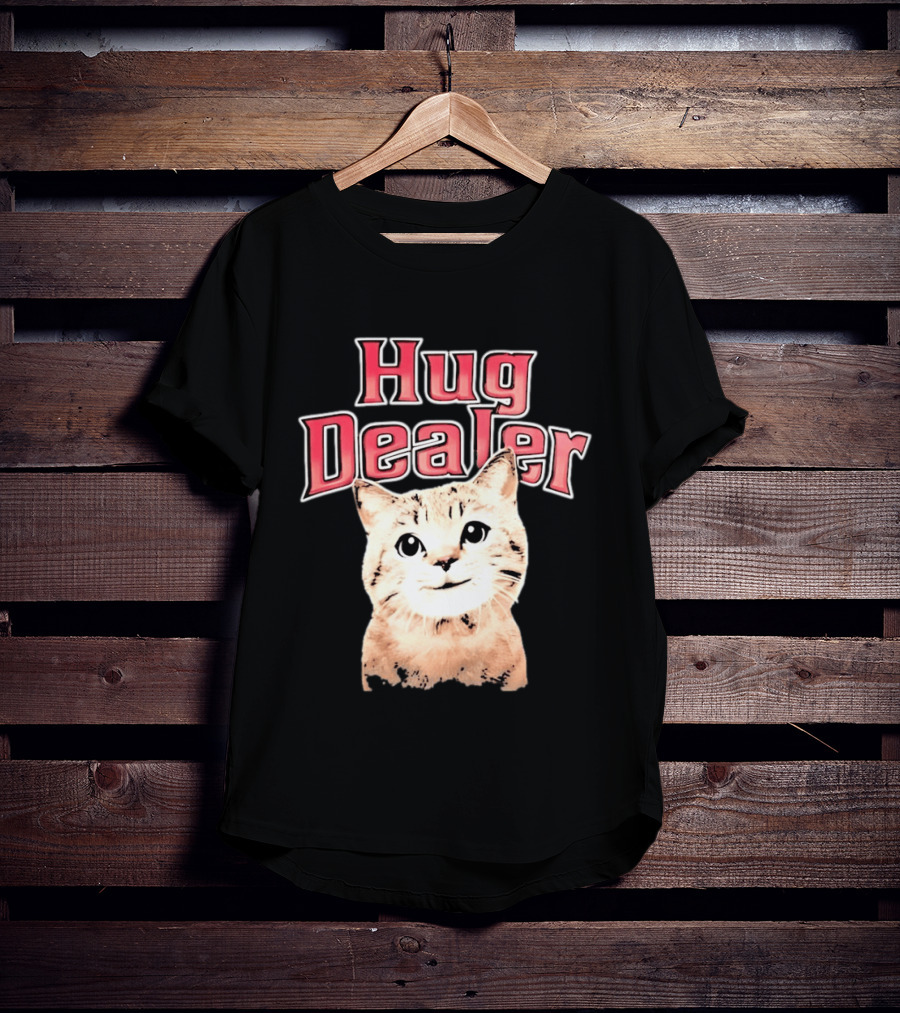 Hug Dealer Cute Tabby Cat Humor T-Shirt