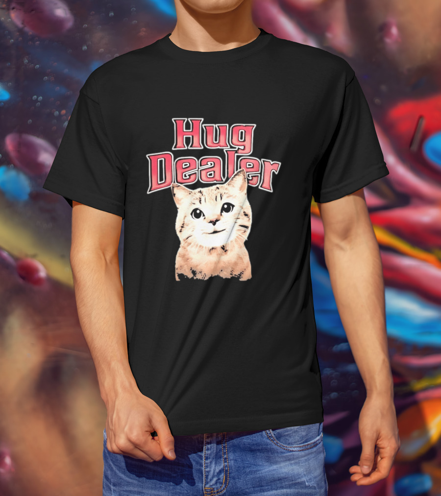 Hug Dealer Cute Tabby Cat Humor T-Shirt