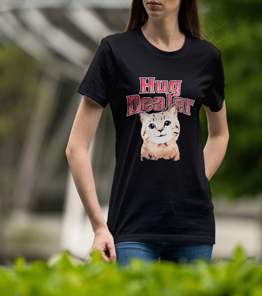 Hug Dealer Cute Tabby Cat Humor T-Shirt