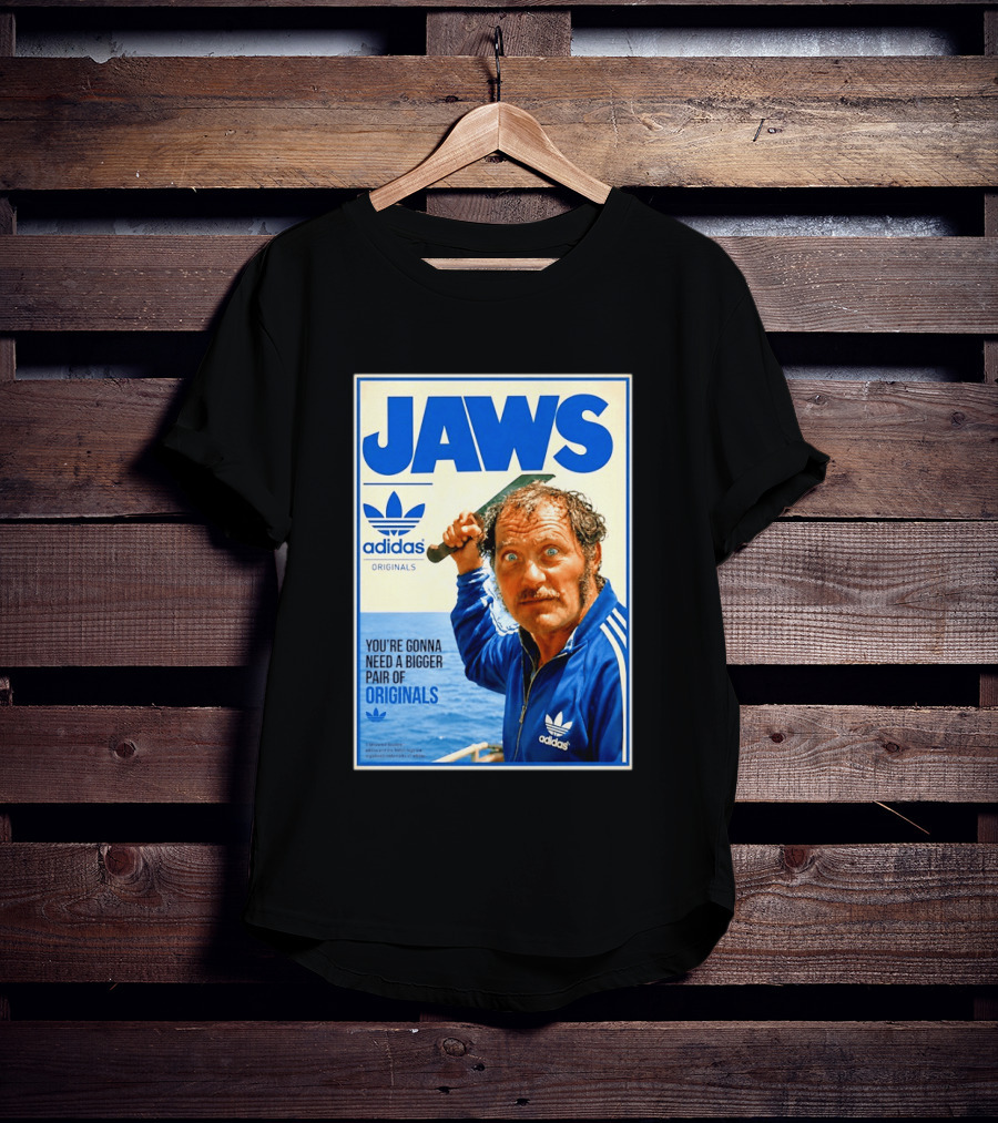 Jaws Adidas Originals You're Gonna Need A Bigger Pair Quint Machete T-Shirt